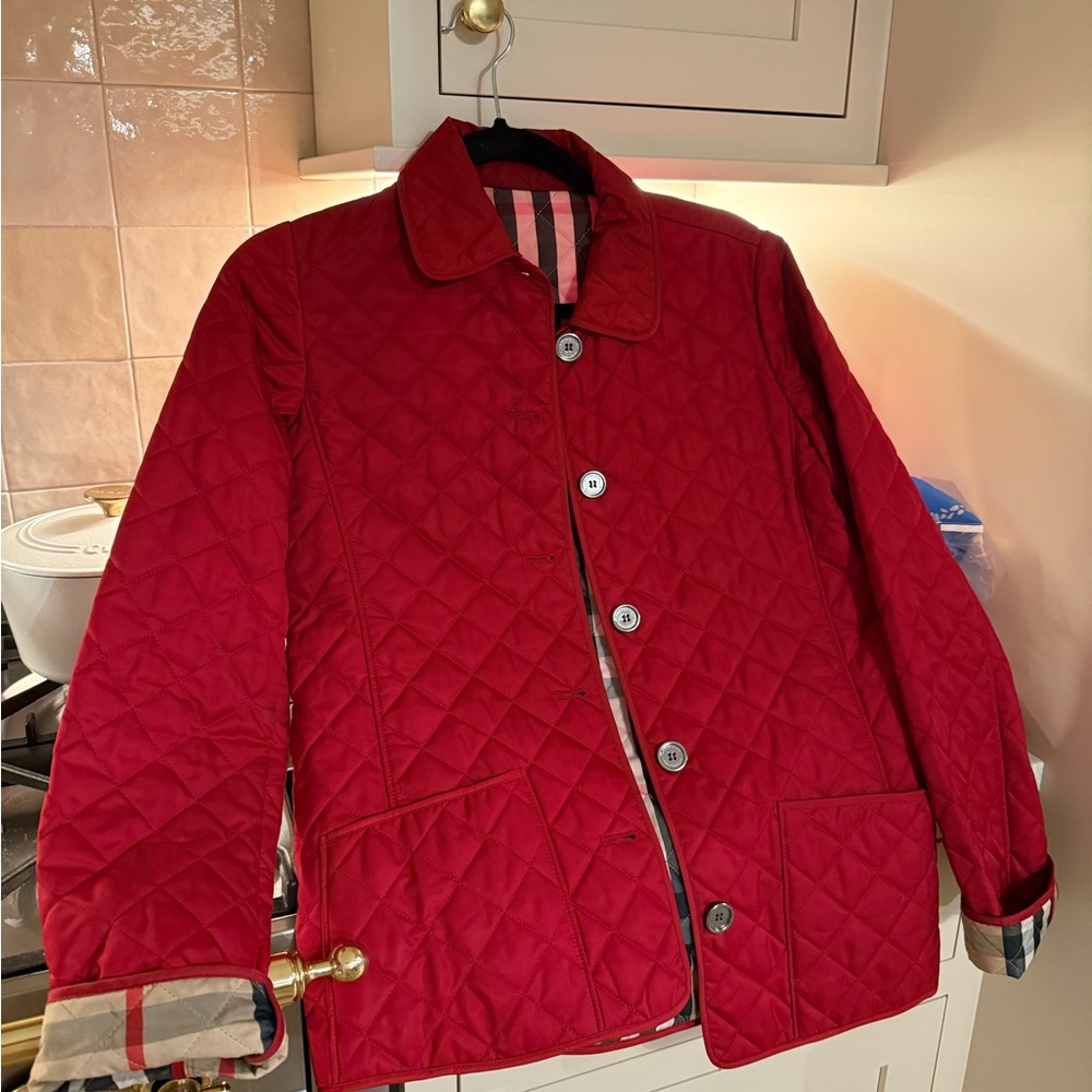 Children’s Burberry Red Quilted Jacket